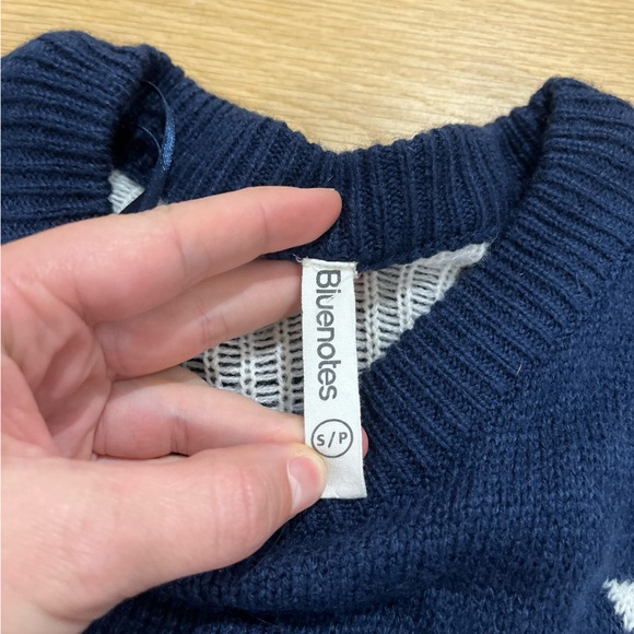 Bluenotes Navy Star Sweater size small - Picture 11 of 13